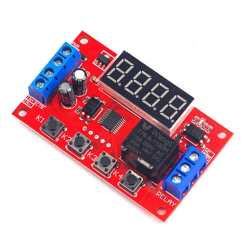 5V/12V/24V delay time relay module timing programmable trigger time ...
