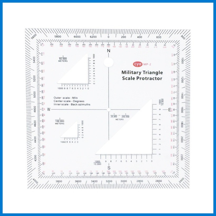 Practical Military Style MGRS USNG Coordinate Scale MilitaryProtractor ...