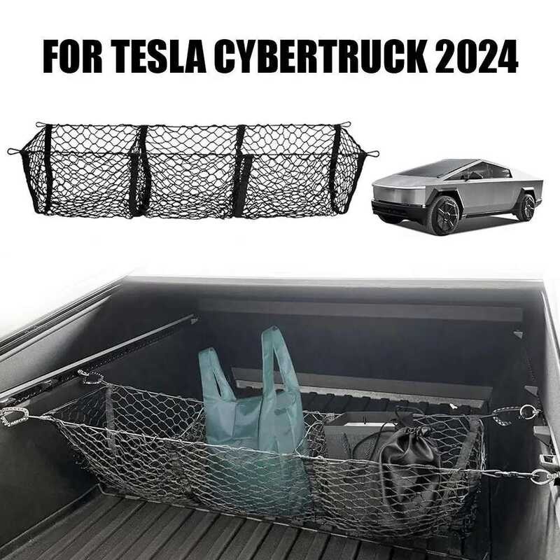 Xj Para Sa Tesla Cybertruck 2024 Trunk Lage Mesh Storage Mock Style 3/4 ...