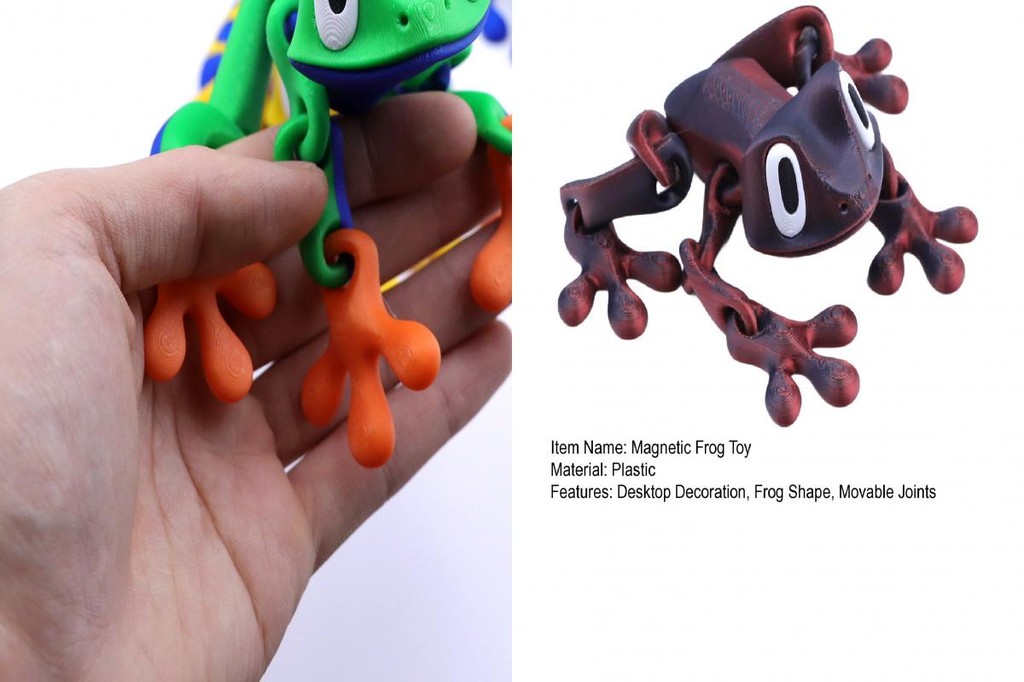 Lahtialu Desktop Frog Ornament Desktop Frog Decor Adorable 3d Printed ...