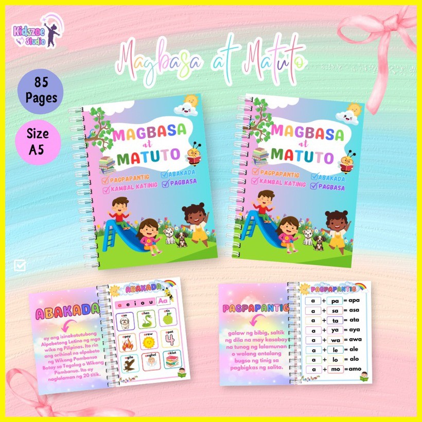 ⭐ ☍ 85 pages Abakada Filipino back to back MAGBASA AT MATUTO Tagalog ...