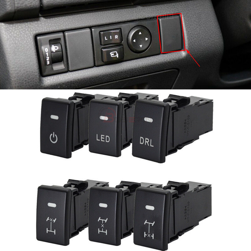 Car Switch Button Power on off LED DRL Button Front Medium Rear ...