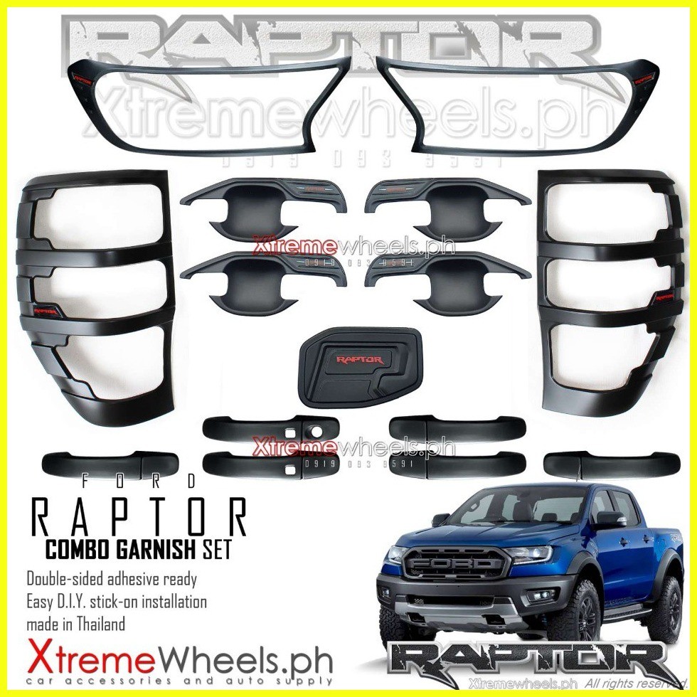 FORD RAPTOR 2021-2022 with Red Raptor Logo Thailand Combo Matte Black ...
