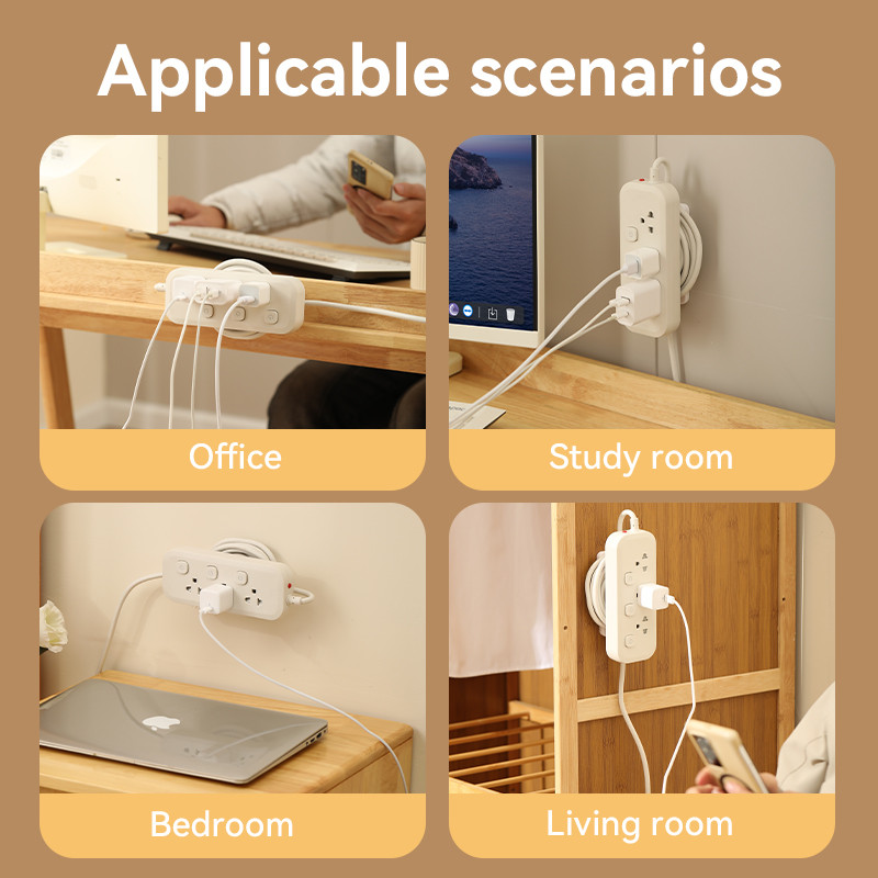 Deli Socket Holder Cable Organizer Self Adhesive Wall Mounted Socket ...