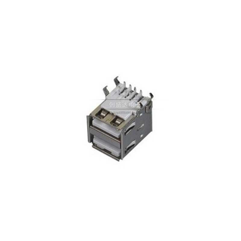 Double layer USB female socket, USB female head, 180 degree fully ...
