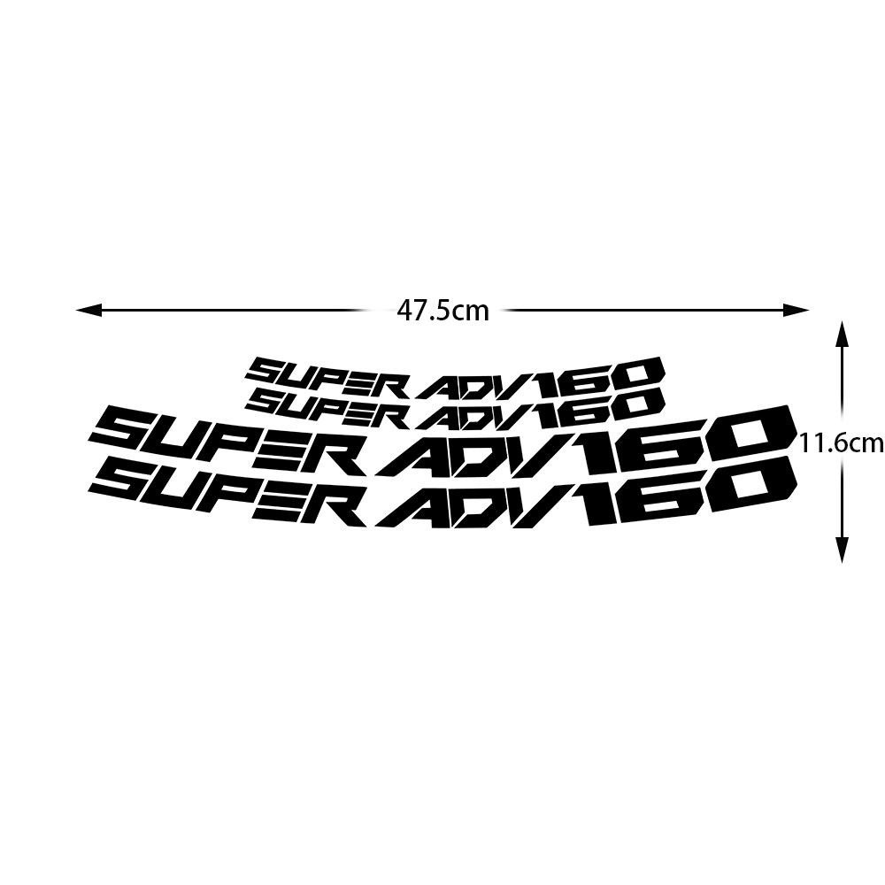 HONDA ADV 160 Reflective Mags Sticker Motorcycle Front 14