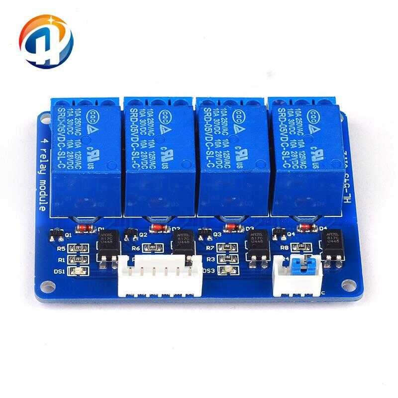 4-channel 5V relay module with optocoupler XH2.54 socket | Shopee ...