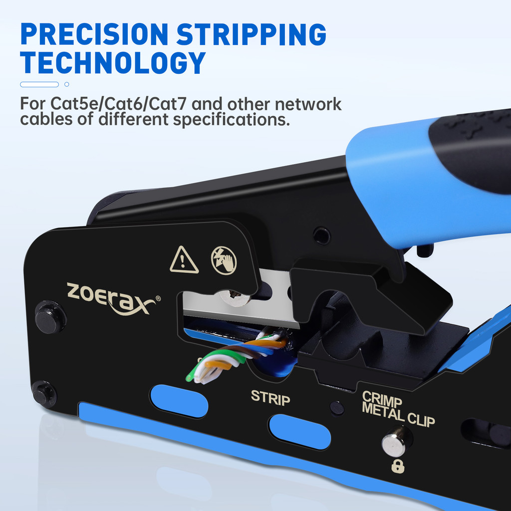 ZoeRax RJ45 CAT7 crimping tool kit network tool kit includes RJ45 ...