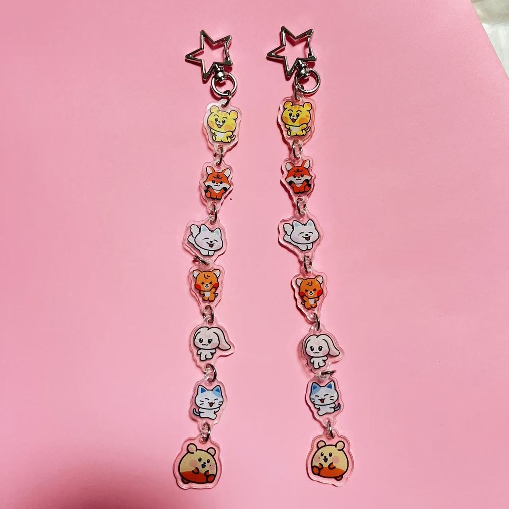 Kpop Idol NCT Dream Acrylic Charm Keychain Cute Cartoon Long String ...