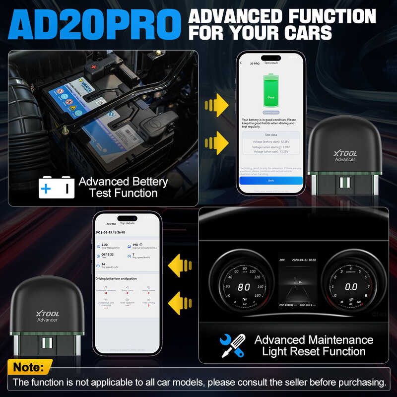 Ad20pro XTOOL Code Reader Full System Car Diagnostic Tool Oil Reset ...