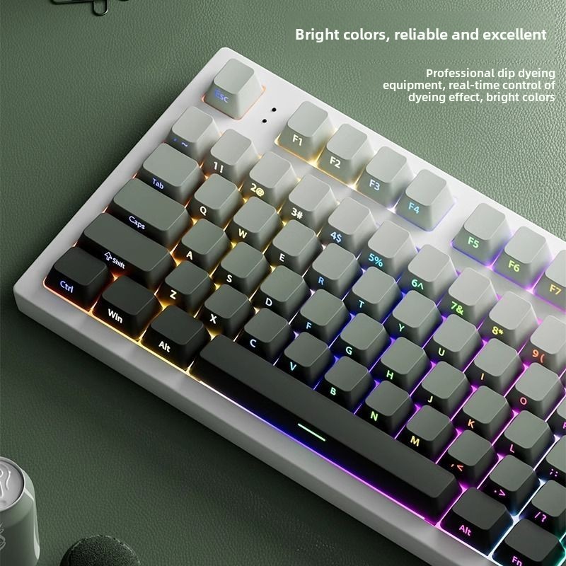 【PH STOCK】Green Gradient Side Print Keycap OEM Profile Shine Through ...