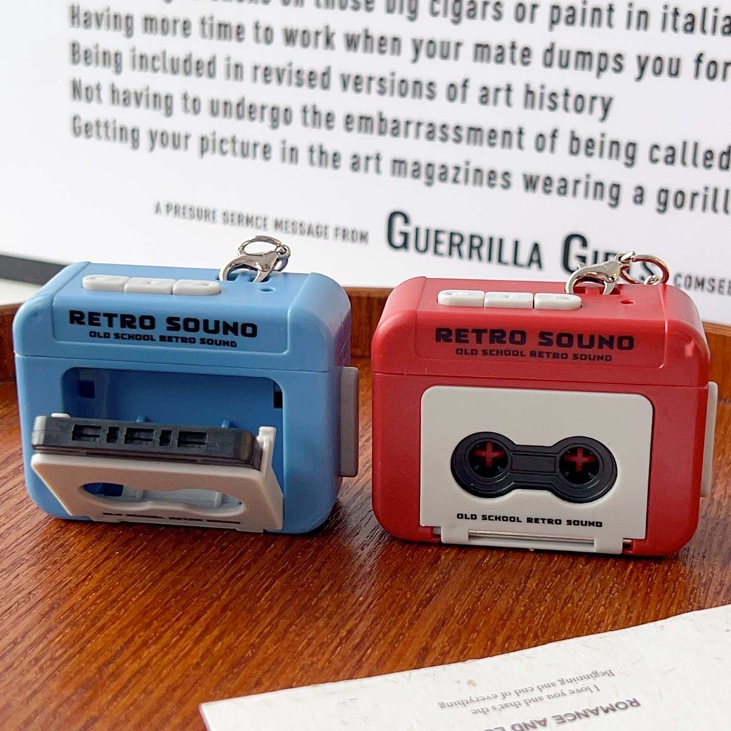 Retro Tape Recorder Keychain Small Box Recorder Music Player Friends ...
