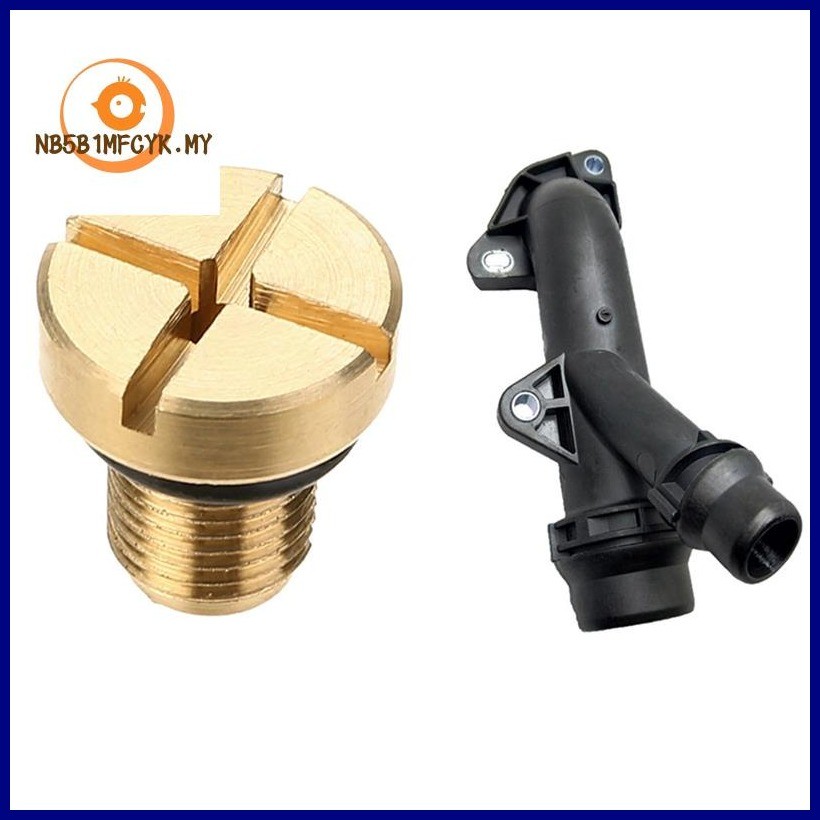 e46 bleed screw Coolant Expansion Tank Bleeder Screw Drain Screw Radiator Expansion Tank and Rubber O-ring Solid Billet Brass for E30 E36 E31 E34 E46 E39 E38