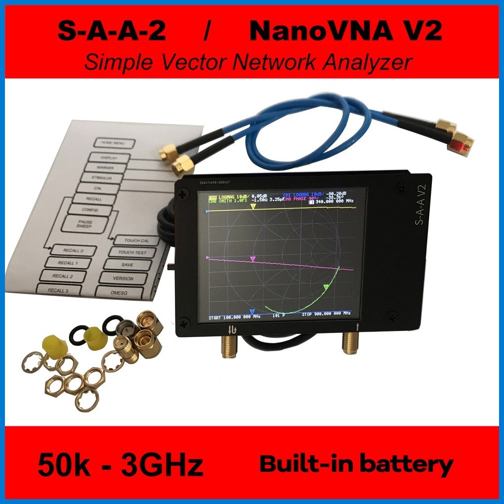 3G Vector Network Analyzer S-A-A-2 NanoVNA V2 Antenna Analyzer ...