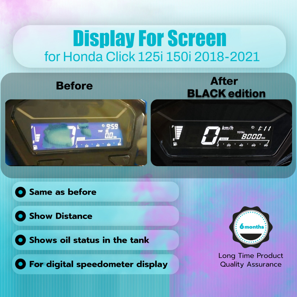 （COD）BLUE HONDA CLICK LCD ONLY / Click 125 v2/v3 / Click 150 v2 / Click ...