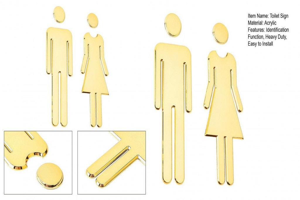 smiles| 3d Men Women Sign Acrylic Bathroom Signs Modern Acrylic ...