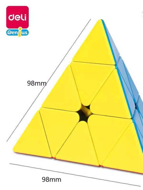 Deli Pyramid Cube Toy Puzzle Triangle Irregular Beginner Competition ...