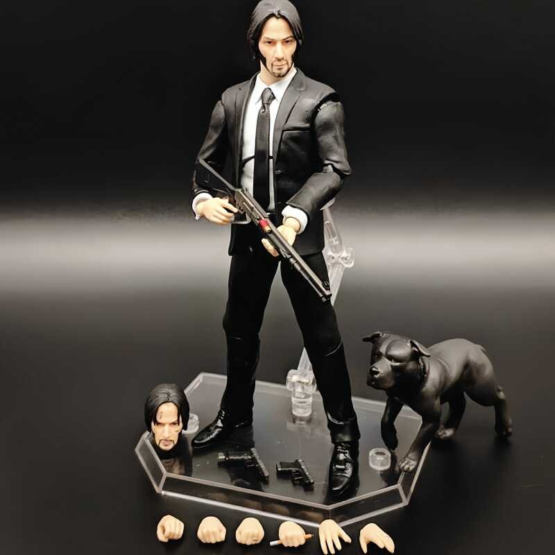 New 6 Inches John Wick Action Figure Dog Keanu Reeves Baba Yaga Movie ...