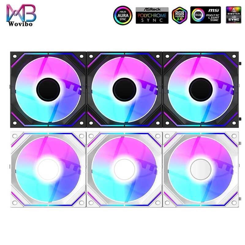 Wovibo 3 44 120Mm Uni Fan Coog Fans Cooler PWM 4Pin 5V ARGB RGB PC ...