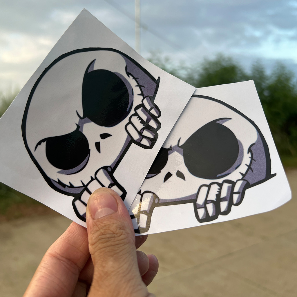 Skeleton Face Sticker Decals for Motorcycle Waterproof Stickers Skull ...