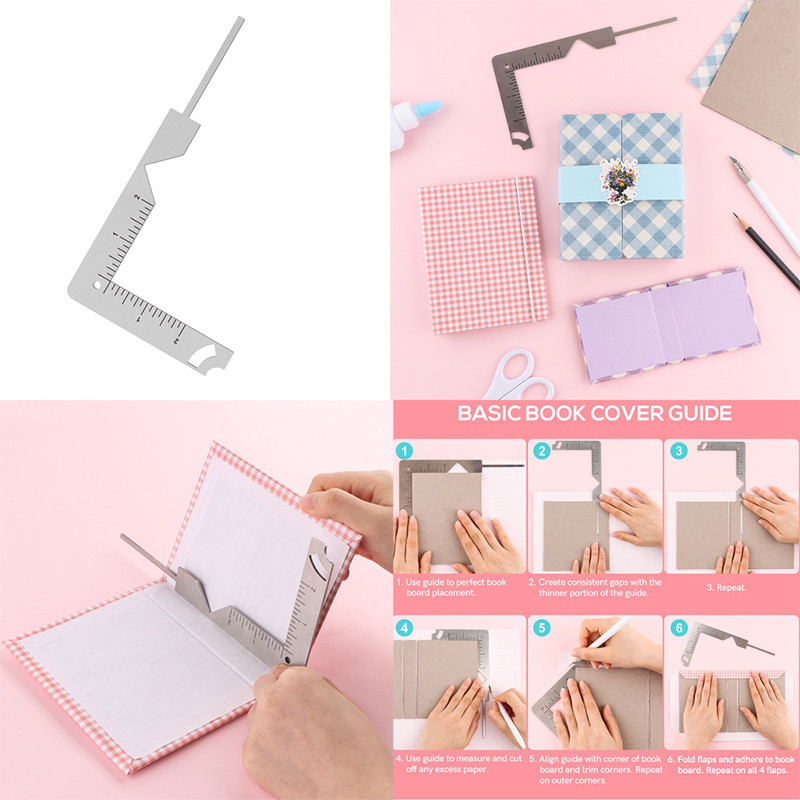 Book Cover Guide Bookbinding Ruler and Cover Guide Book Cover Binding ...