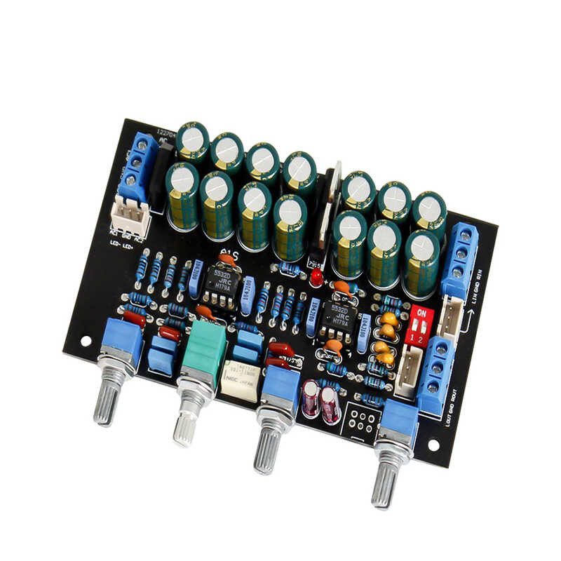 Amplifier Pre Board Jrc5532 OP AMP Preamp Volume Tone Control DIY ...
