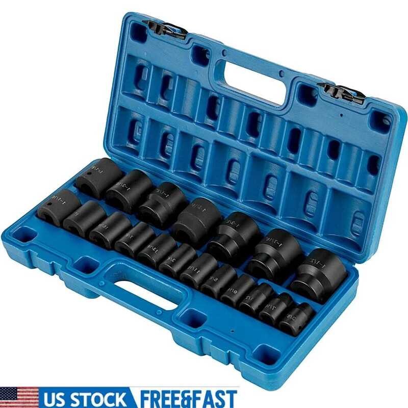 Piece COD Inch Drive Impact Socket Wrench Set Heavy Duty Chrome ...