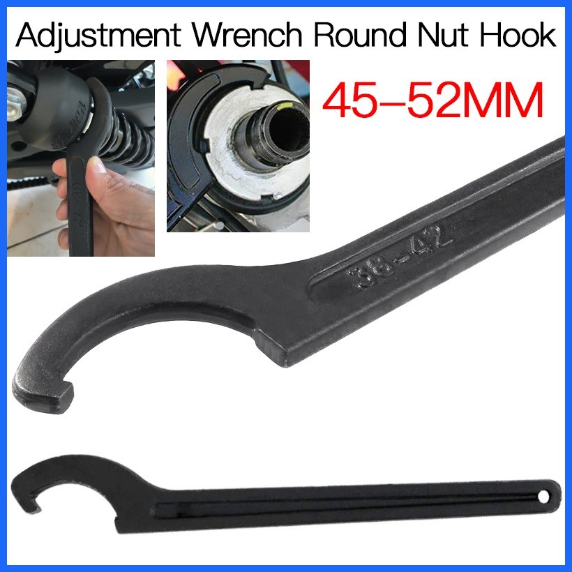 ⇩ 1PC C Shape Wrench Tool Crescent Hook Head Round Nut Spanner Hand ...