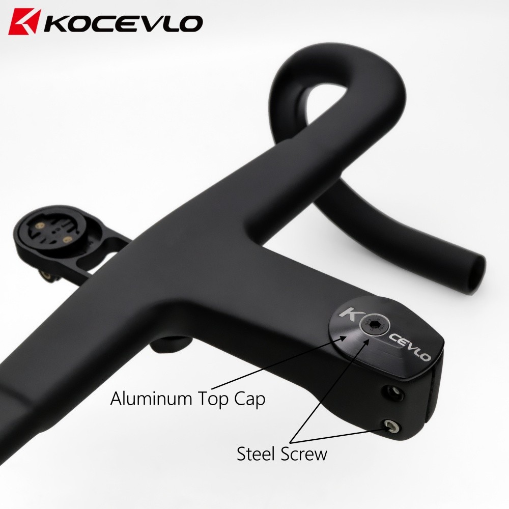 KOCEVLO Road Bicycle Handlebar 28.6/31.8mm Carbon Fiber Integrated ...