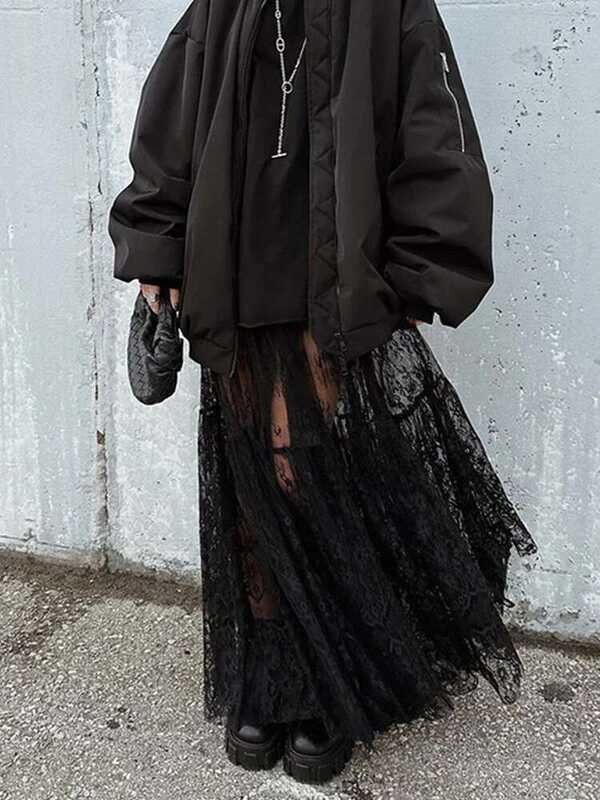 [GLOWNY] Korean Layered Lace Skirt