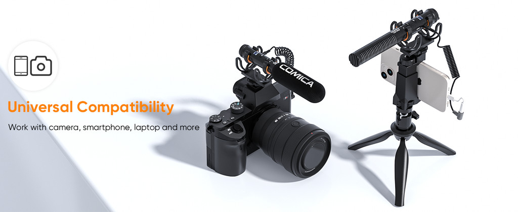 COMICA CVM-VM20 Shotgun Microphone Super Cardioid Video Microphone with ...