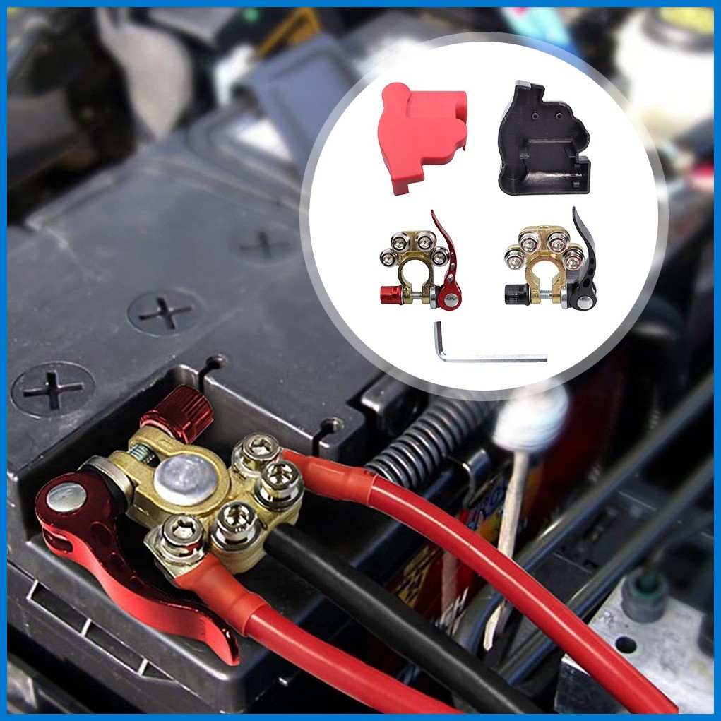 Car Battery Terminal Pure Copper Battery Clamp Connector Positive ...