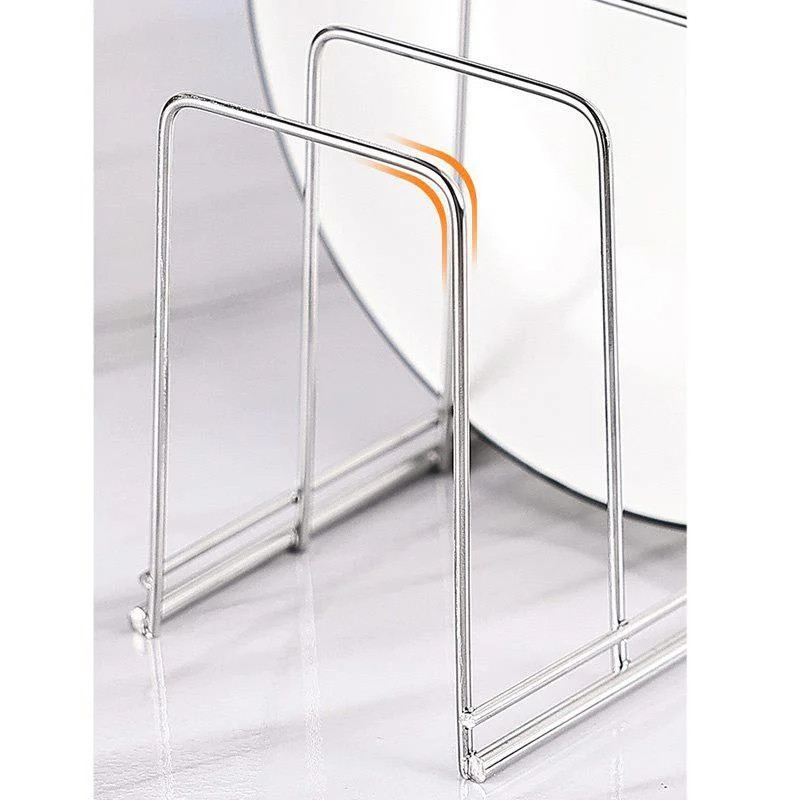 Kitchen Dish Bowl Draining Rack Stainless Steel Pot Lid Plate Organizer ...