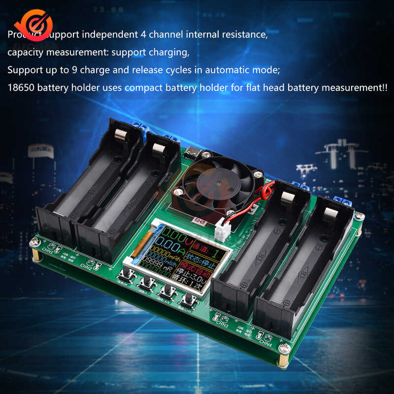 11 18650 3 Lithium Battery Capacity Module Mah Mwh Digital Four ...