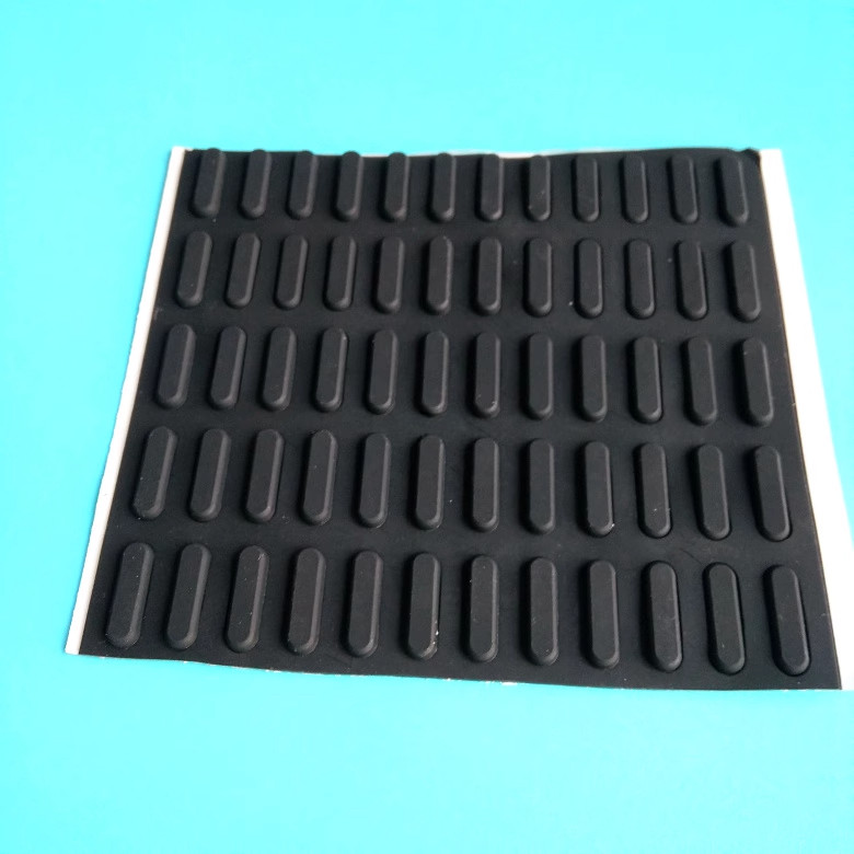 8pcs Silicone Strip Pad Black 13x4x2.5mm Furniture and Instrument Foot ...