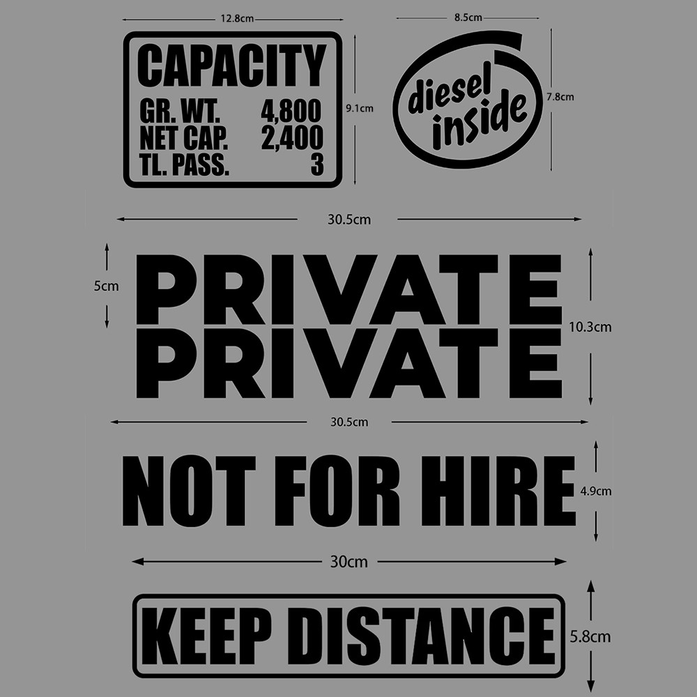 ISUZU ELF NKR NPR QKR Truck Sticker Set - Reflective Waterproof Vinyl ...