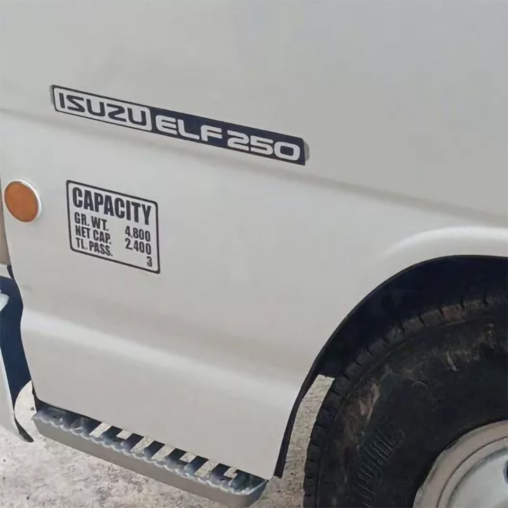 ISUZU ELF NKR NPR QKR Truck Sticker Set - Reflective Waterproof Vinyl ...