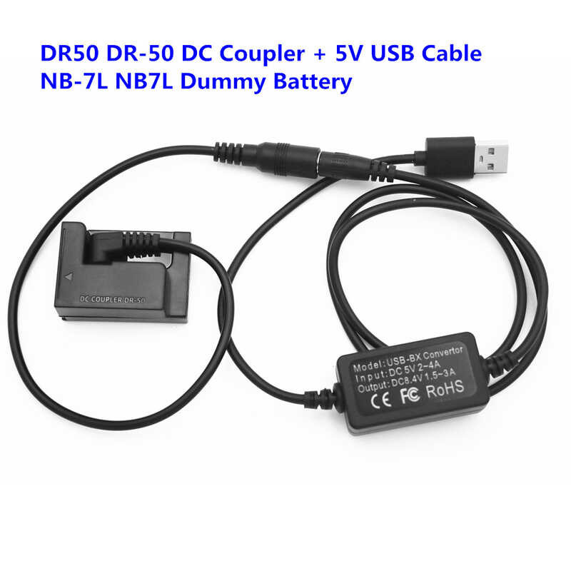 Bank Power 5V USB Cable+Dr50 Dr-50 DC Coupler -7L 7L Dummy Battery For ...