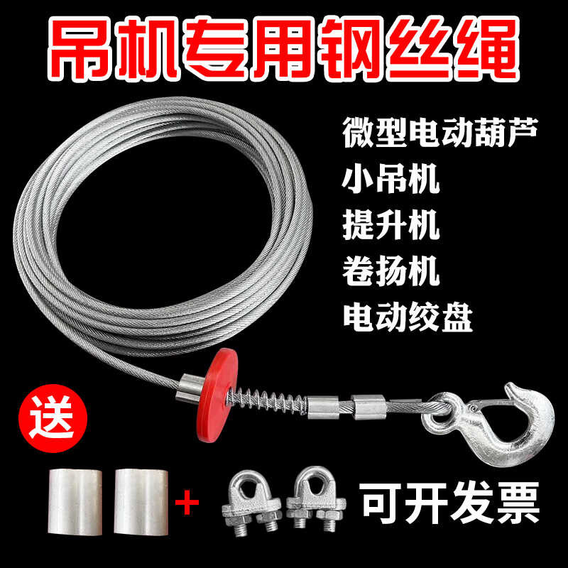 Wire Rope Mini Electric Hoist Lifting Machine Household Small Crane ...