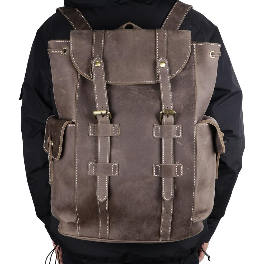 Royal Bagger Vintage Genuine Leather Backpack Men's Travel Computer Bag ...