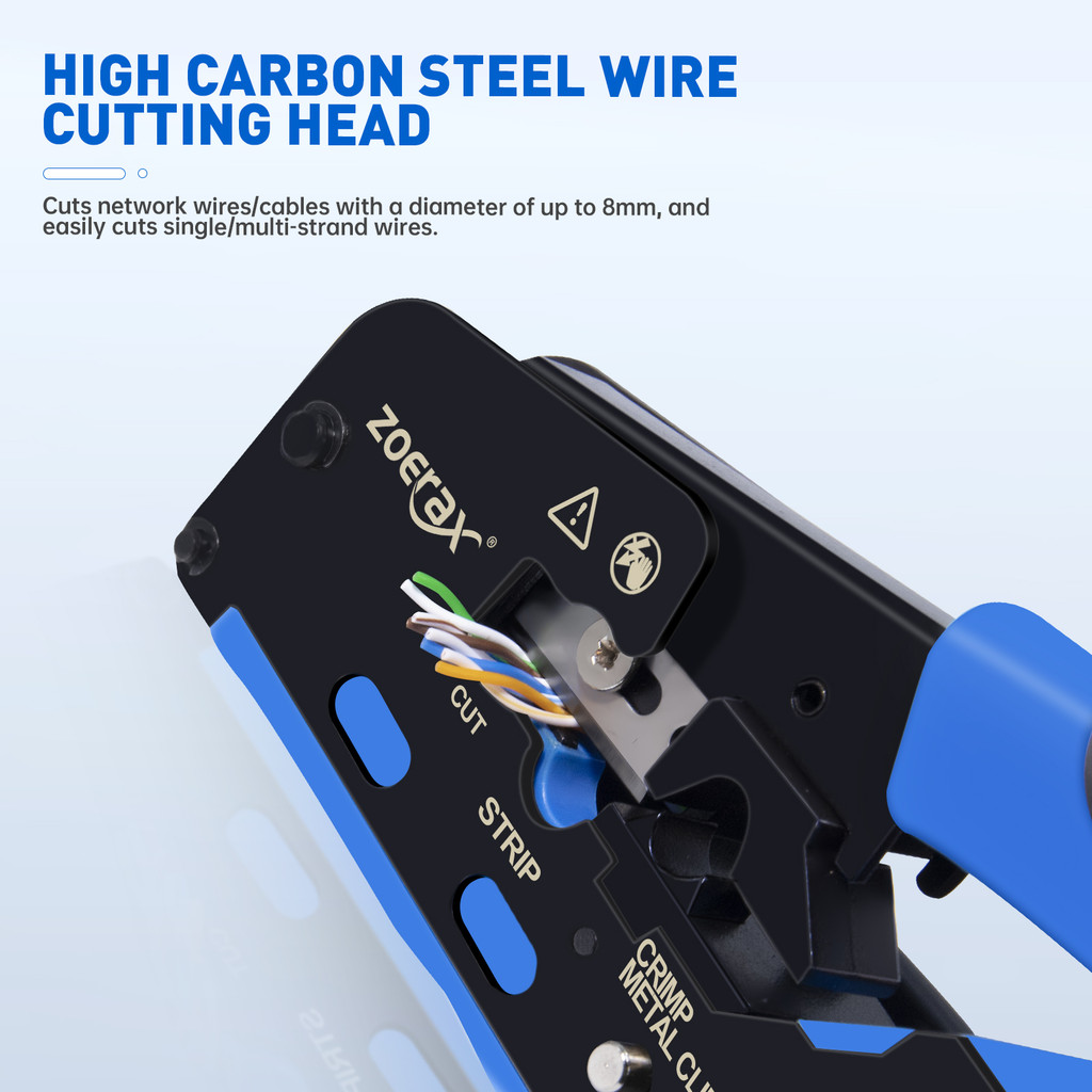 ZoeRax RJ45 CAT7 crimping tool kit network tool kit includes RJ45 ...