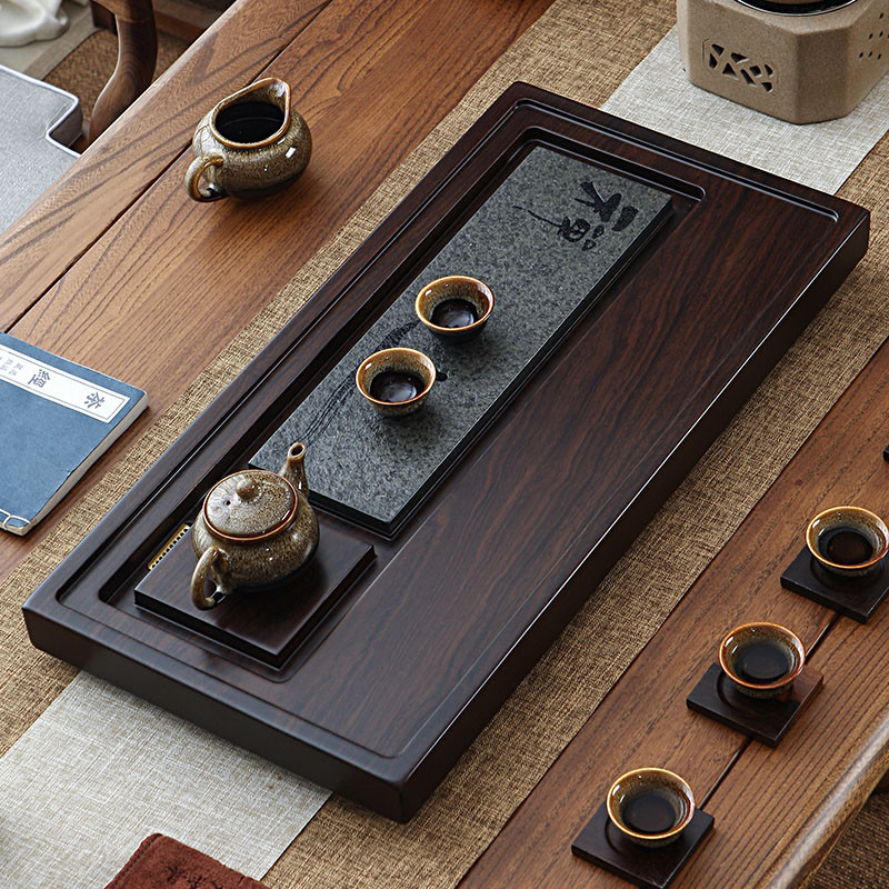 Ebony Solid Wood Tea Tray Whole Household Chinese Tea Tray Tuning ...