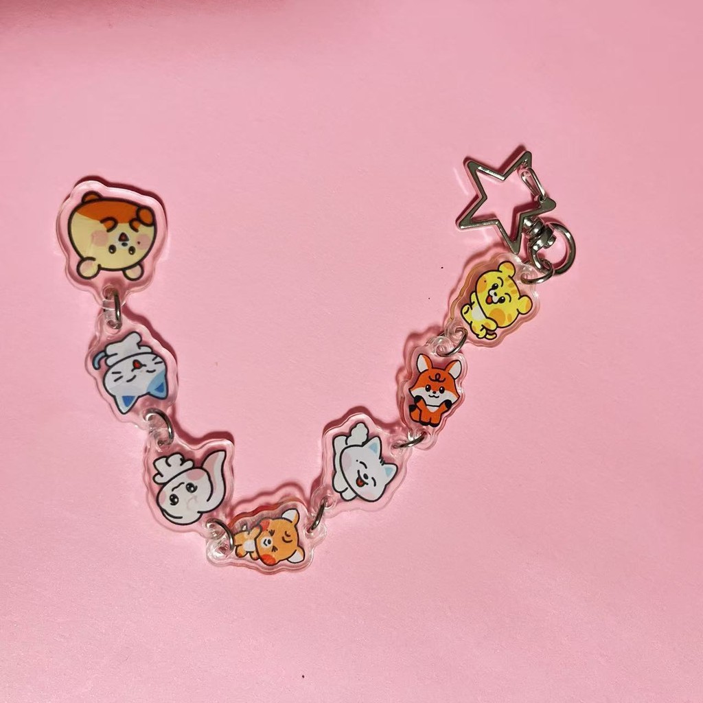 Kpop Idol NCT Dream Acrylic Charm Keychain Cute Cartoon Long String ...