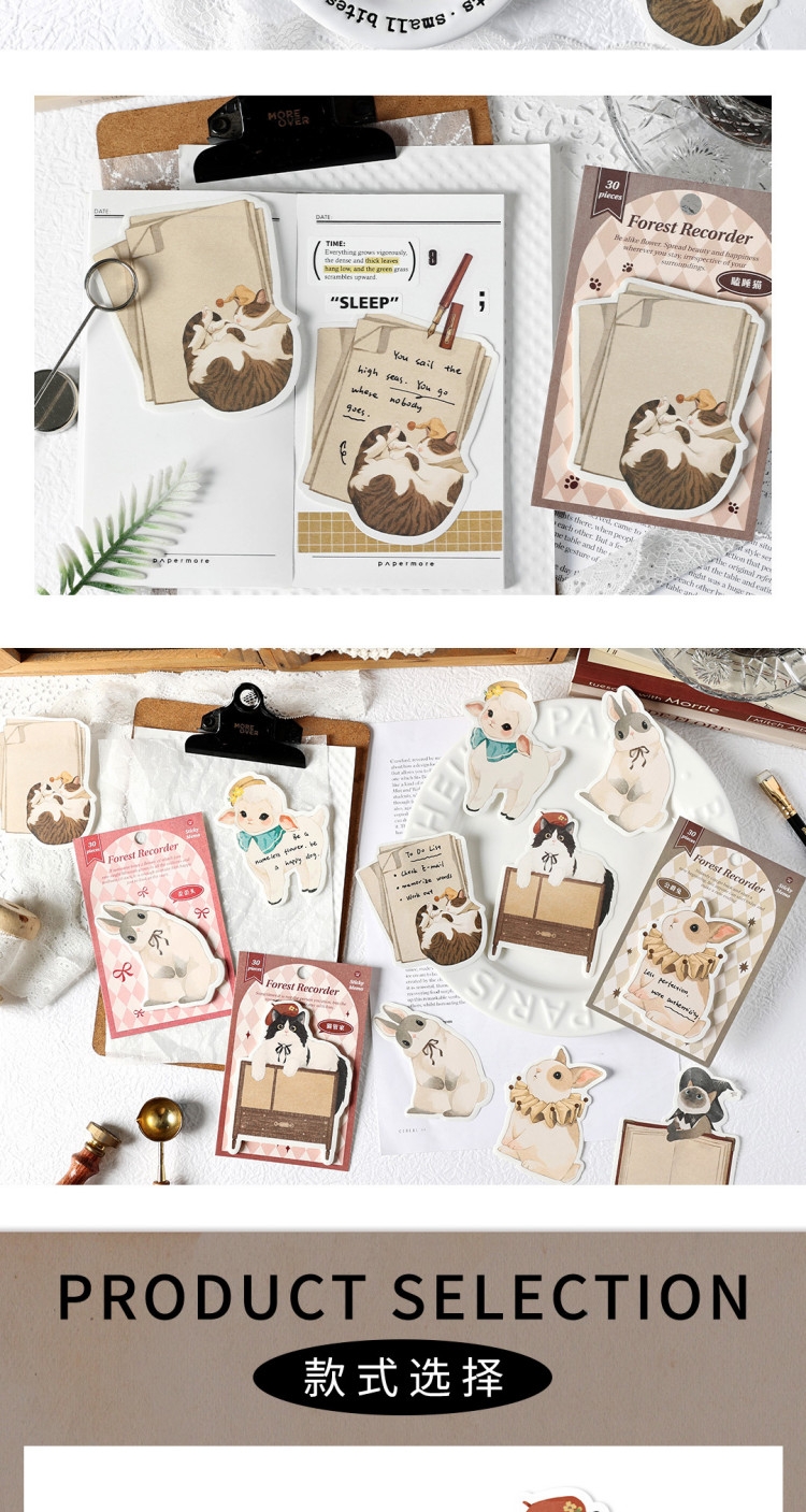 ENWEI 30 Pcs [Forest Recorder Series] Cute Cartoon Check in Program ...