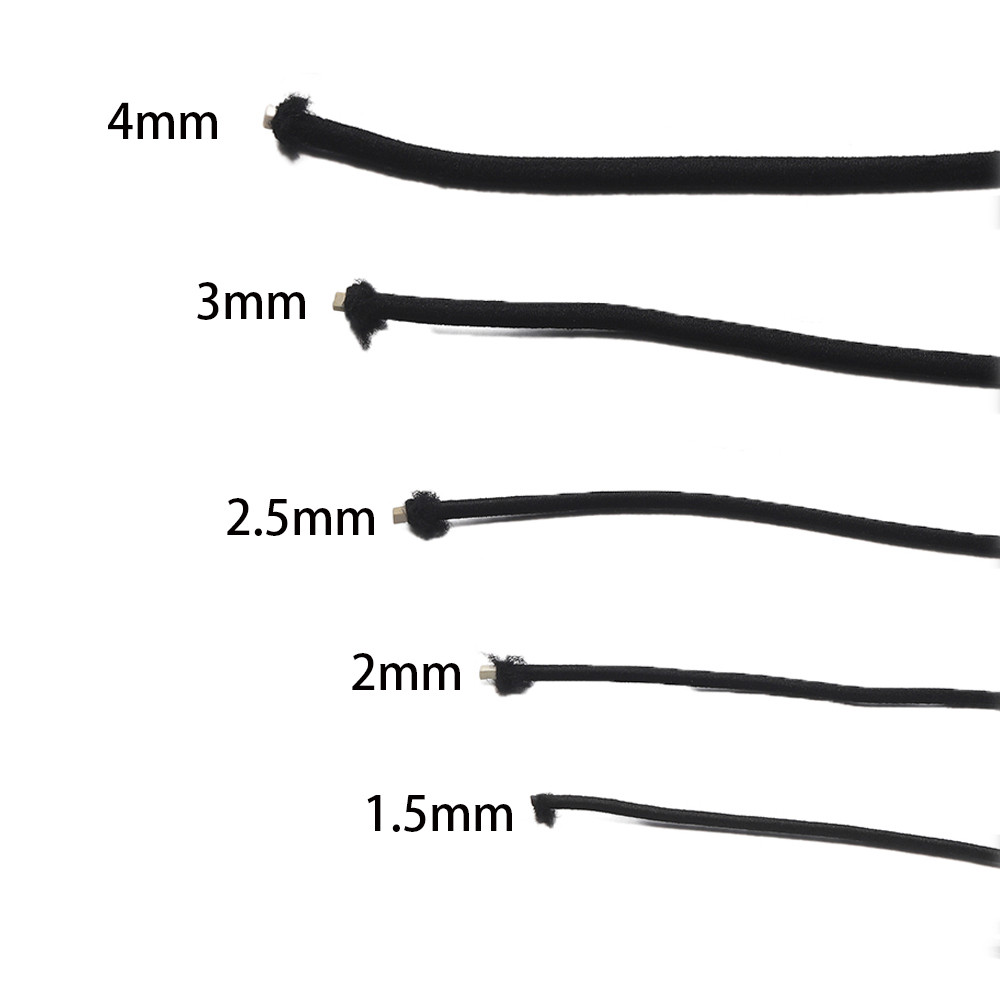 St. kunkk 2M Black Elastic Rope Round Elastic Strap Elastic Beaded ...