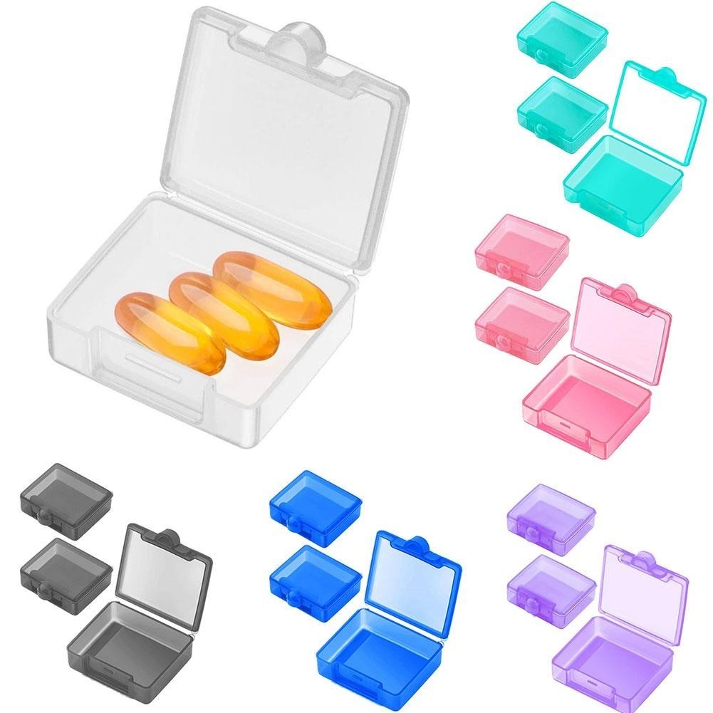 3/4pcs Mini Pentagon Square Pill Box Outdoor Travel Portable Medicine ...