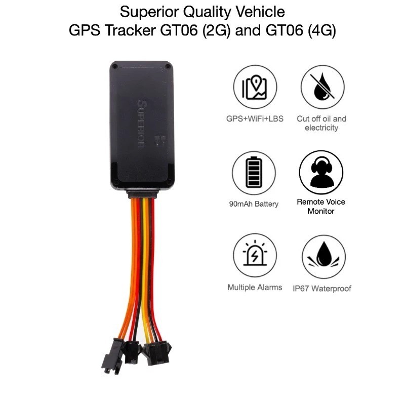 GT06 Car GPS Tracker SMS GSM GPRS Vehicle Tracker Locator Anti-theft ...
