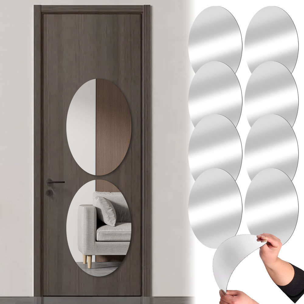 Acrylic Self Adhesive Mirror Decal - Flexible Wall Stickers - Home Wall ...