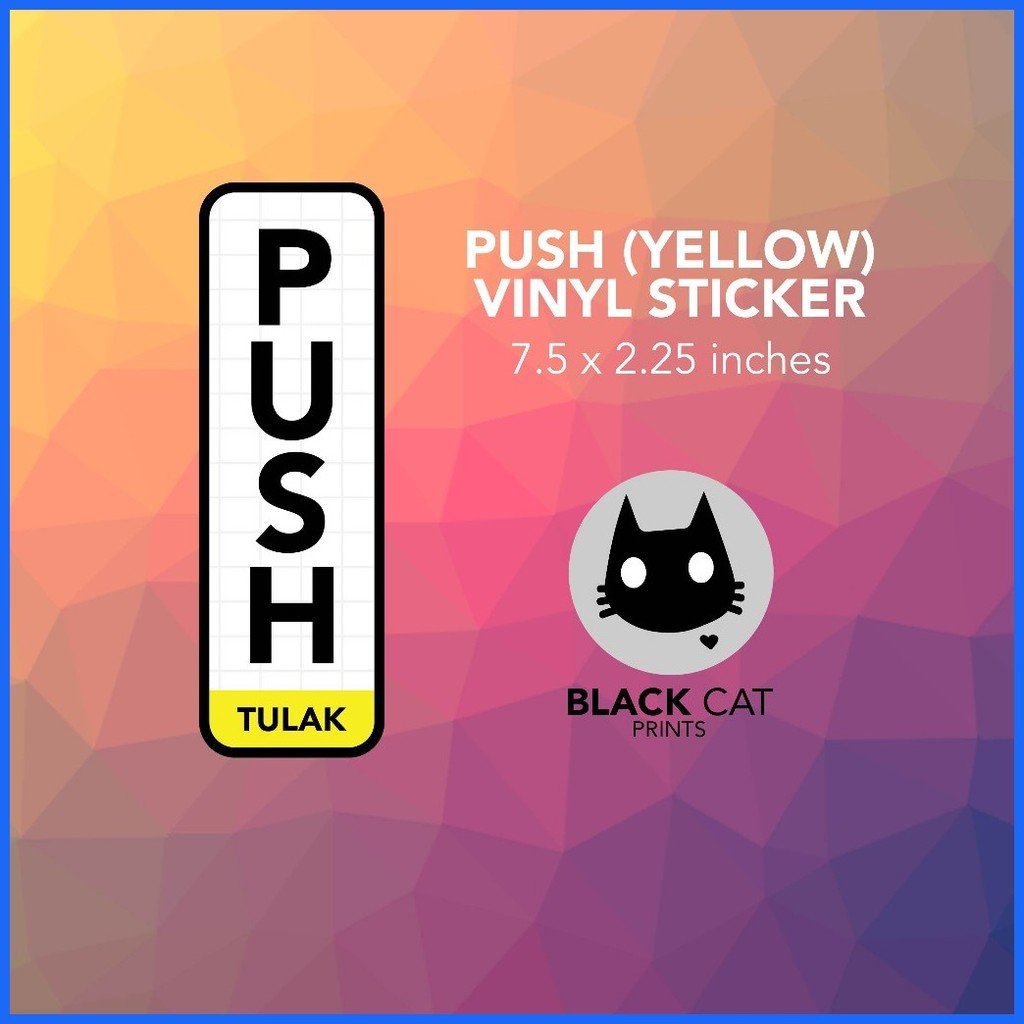 ∫ Stickers / Push and Pull (Big) Vinyl Stickers/ Siguradong Makapit ...