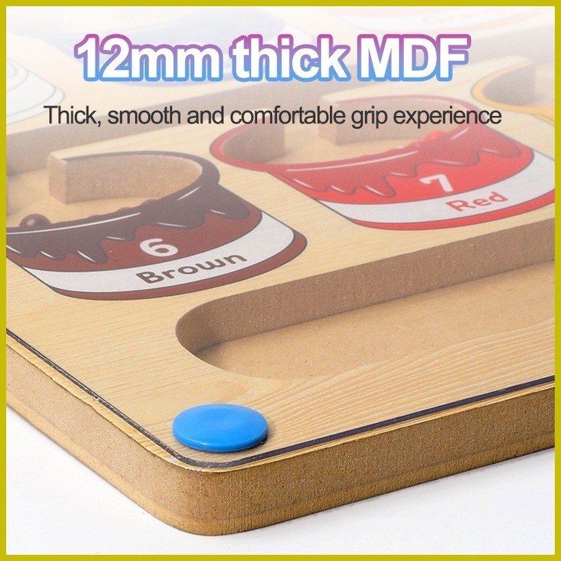 ☃ Magnetic Color Sorting Board and Number Maze Magnet Wooden Counting ...